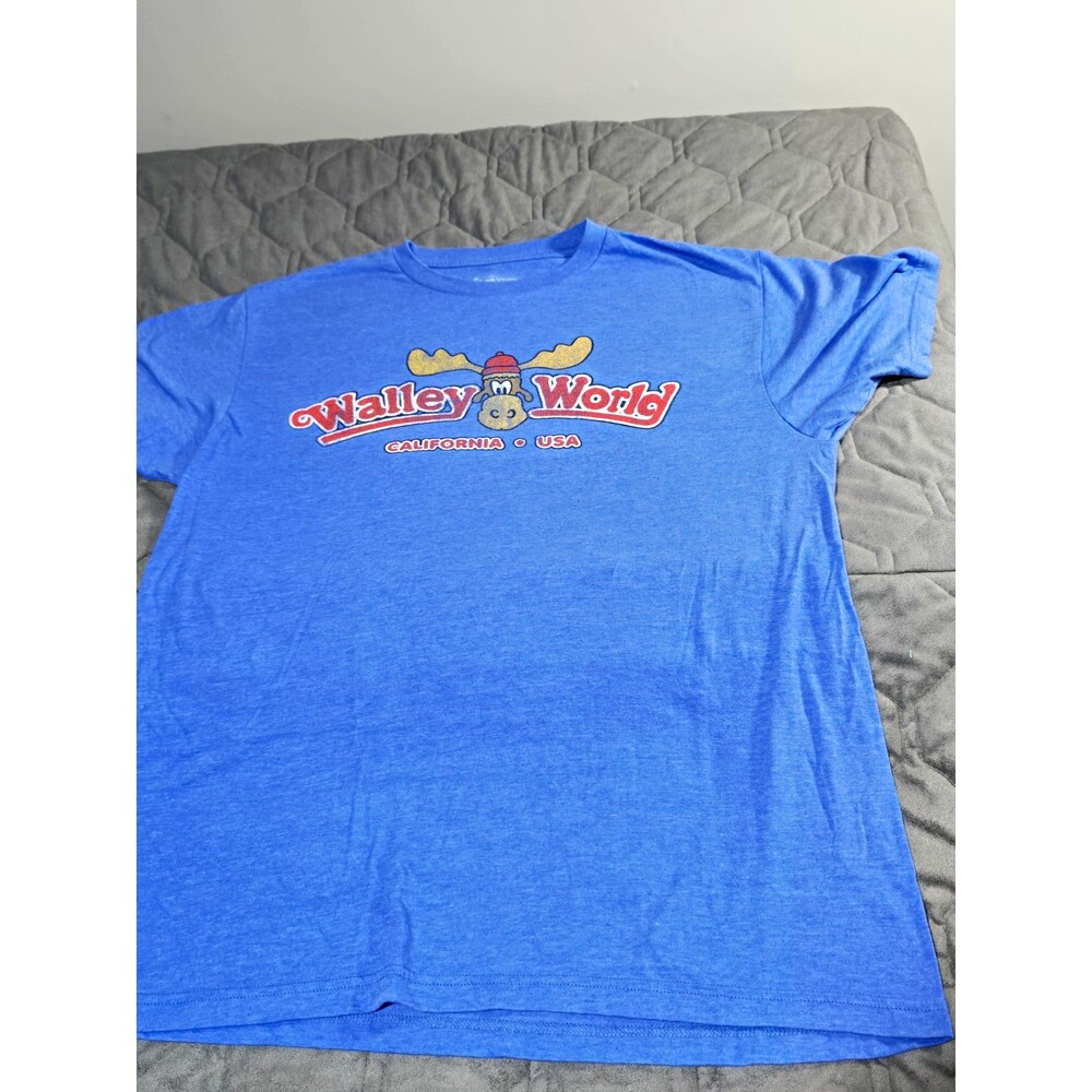 National Lampoons Vacation Walley World Shirt Large Blue Ripple Junction Marty